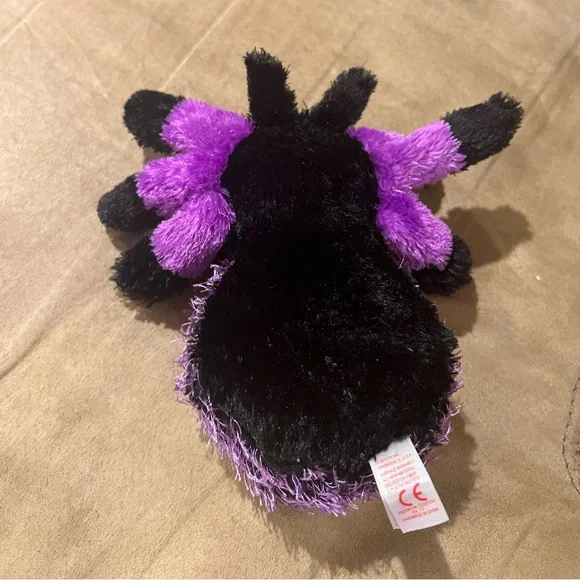 Adorable Purple & Black Halloween Creeper Spider With Cute Large Eyes - Picture 7 of 7